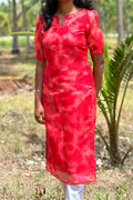 Red Organza kurti