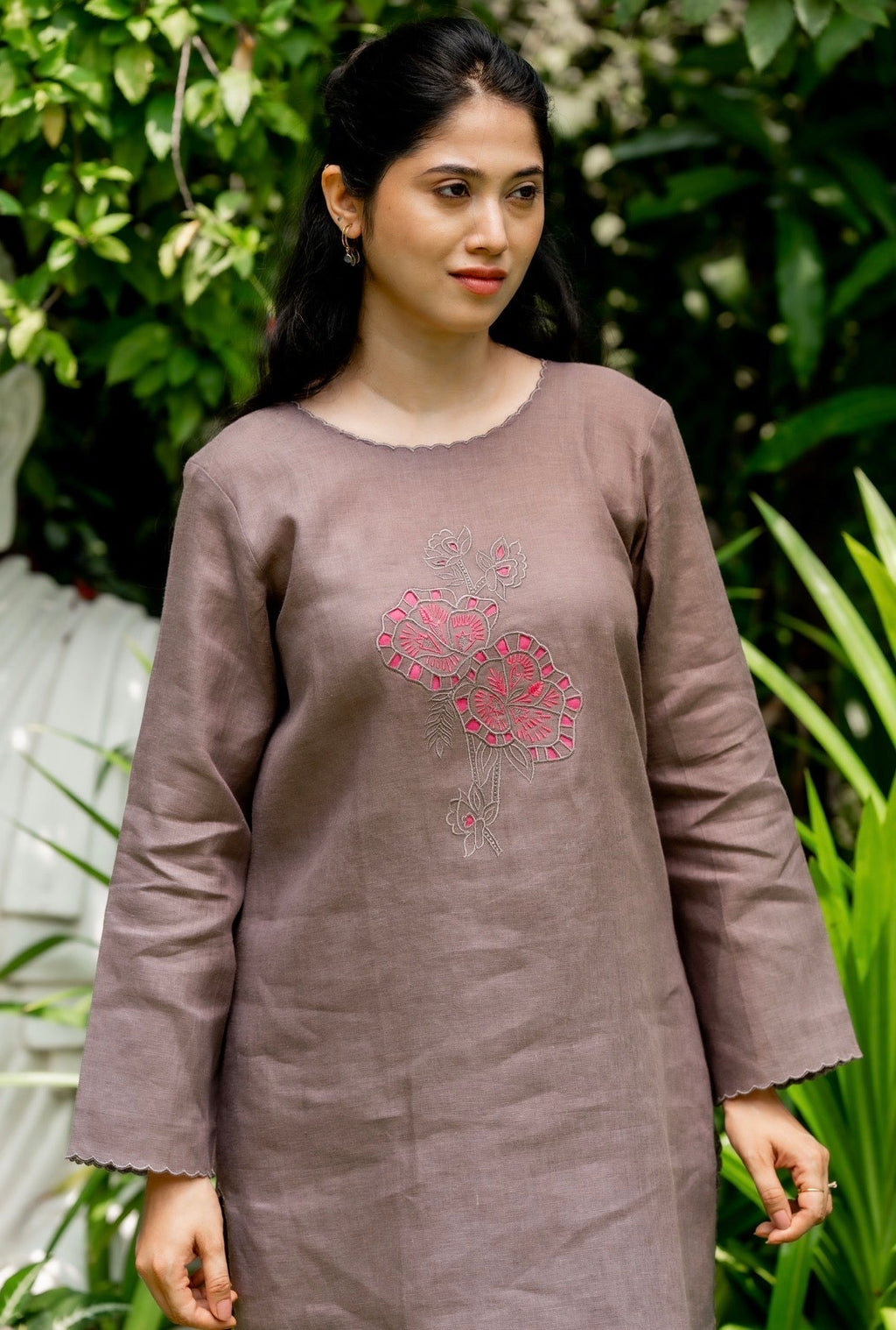 French Mauve Linen Co-ord Set