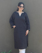 Raag Premium Linen black kurta