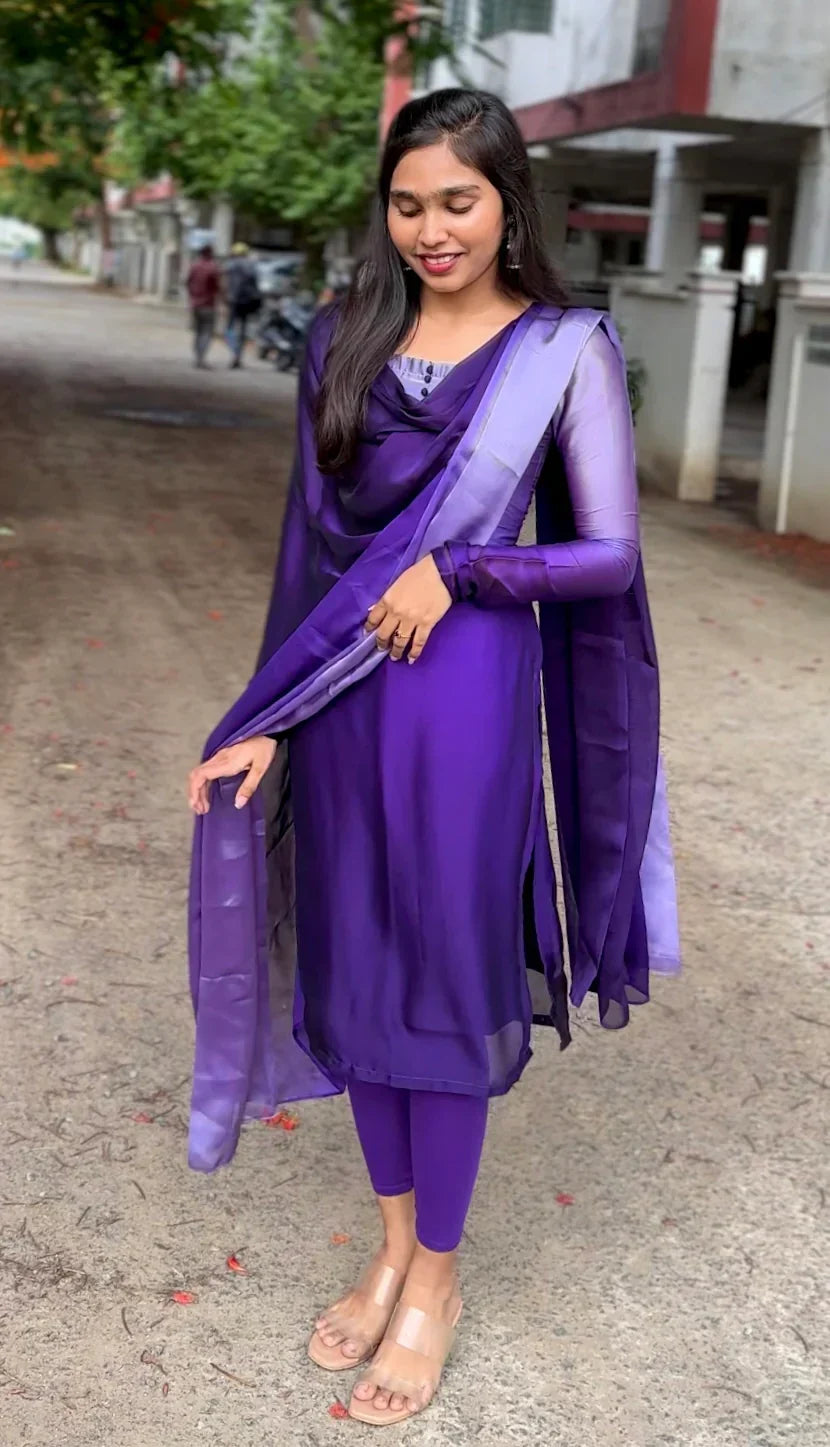 Gaurika Grape Shade Kurta Set