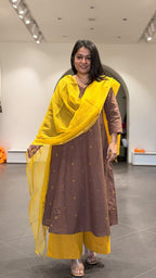 Koel Handwoven Cotton Kurta- Brown