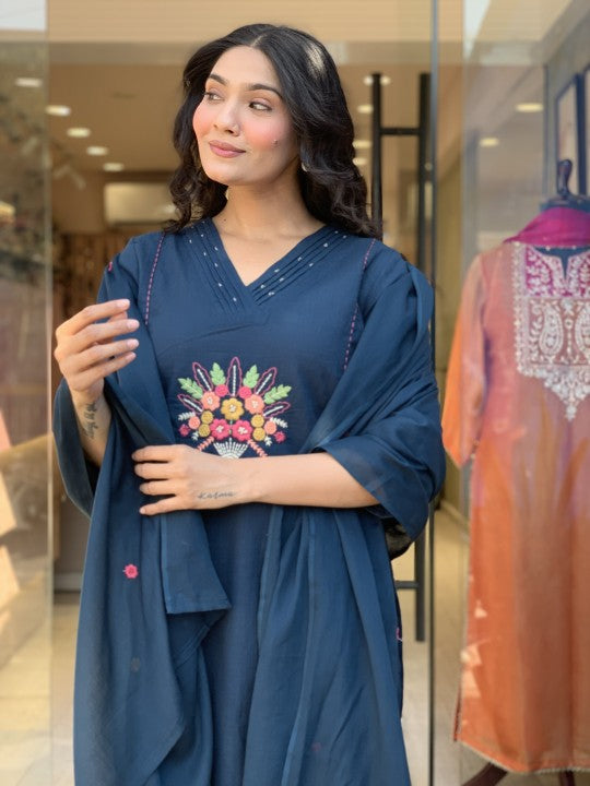 Multi floral Bluish dress