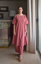 Madder Co-ord set in Handwoven Checks