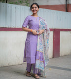 Ishmita Raw Silk Co-ord Kalamkari Dupatta Set