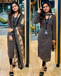 Bhavini Printed Cotton Kurti Dupatta Set