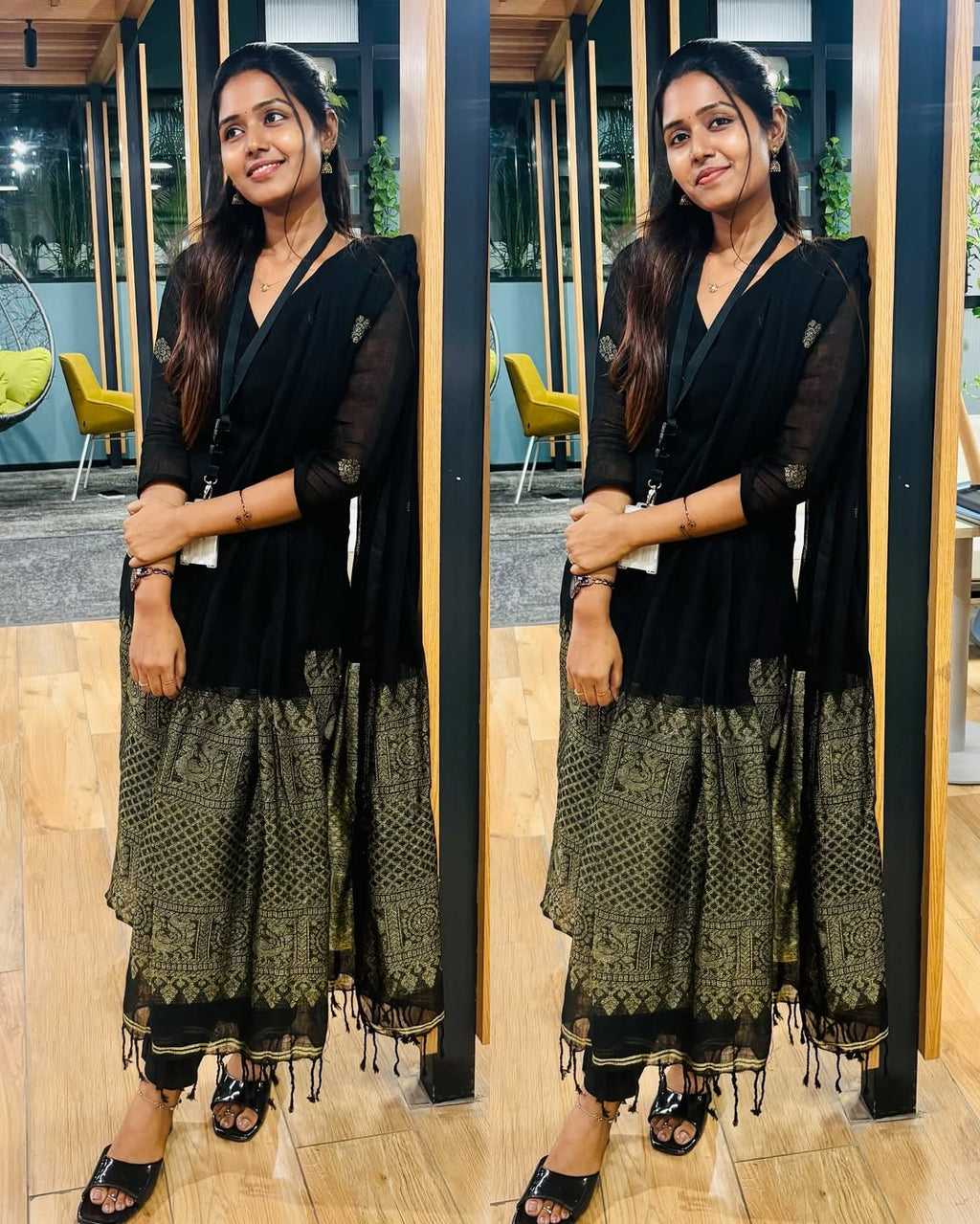 Bhoomika Shrungar Black Raw Silk Suit Set