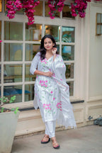 Hridika White Cotton Kurta Set