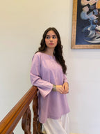 Lilac Classic Farshi Set - 2 pc Stitched