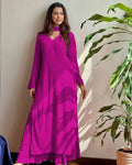 Samaira Rani Pink Georgette Chikankari Kurta Palazzo Set