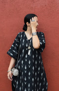Black Ikat Choga Kurta