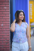Cloud wave Vest top
