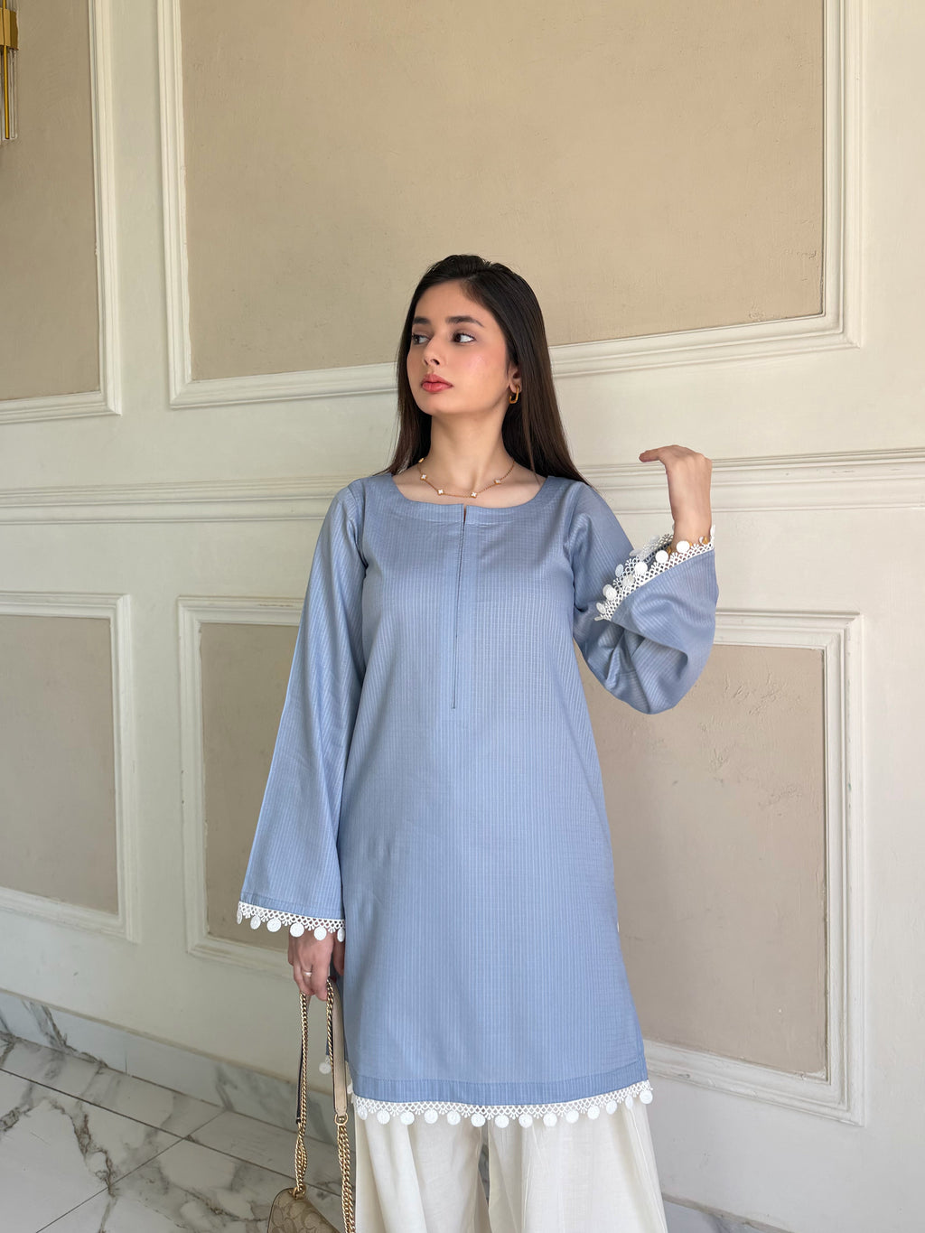 Sky - 2 PC Stitched Pret