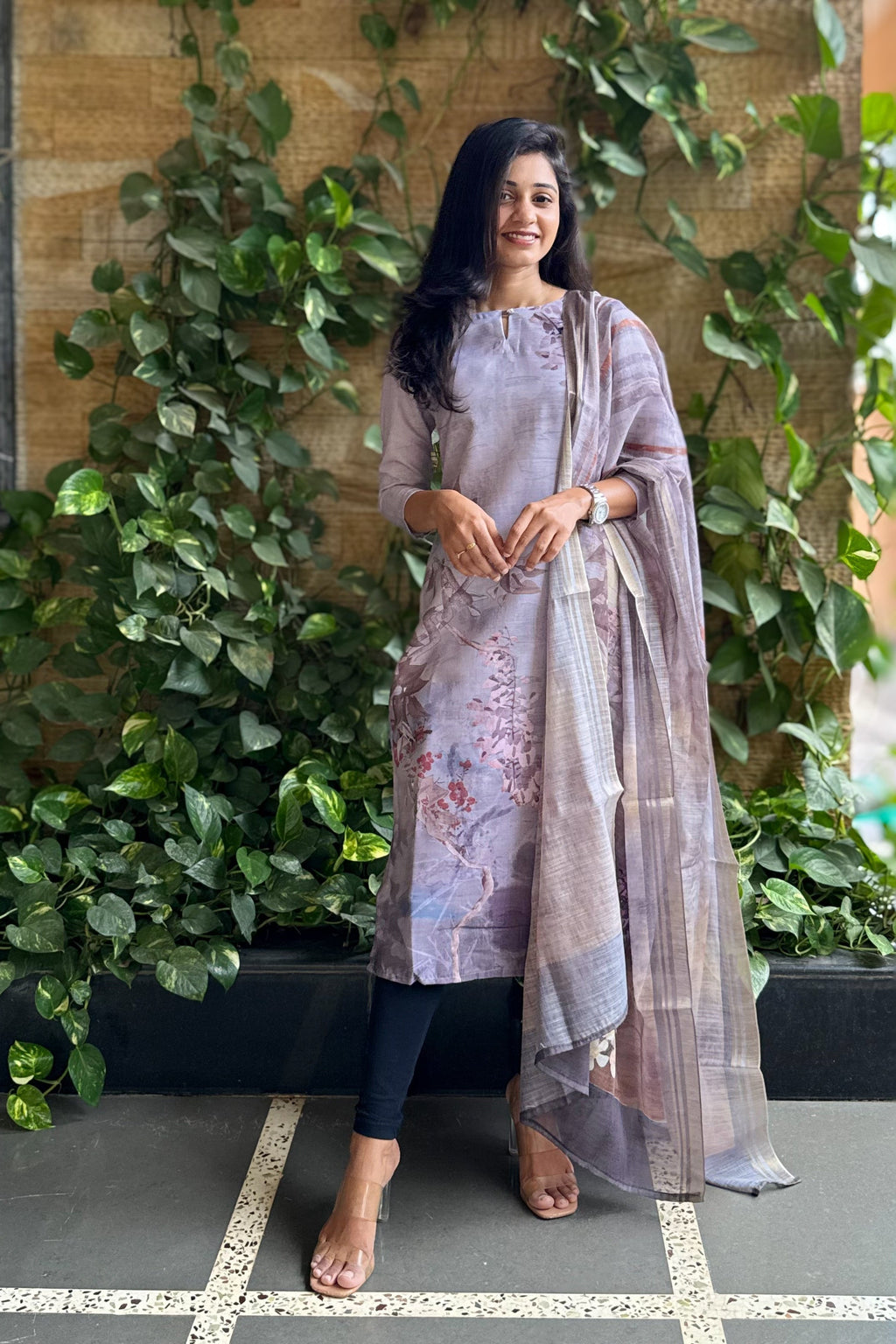 Lilac Wave Kurti and Dupatta