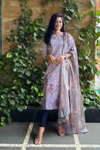Lilac Wave Kurti and Dupatta