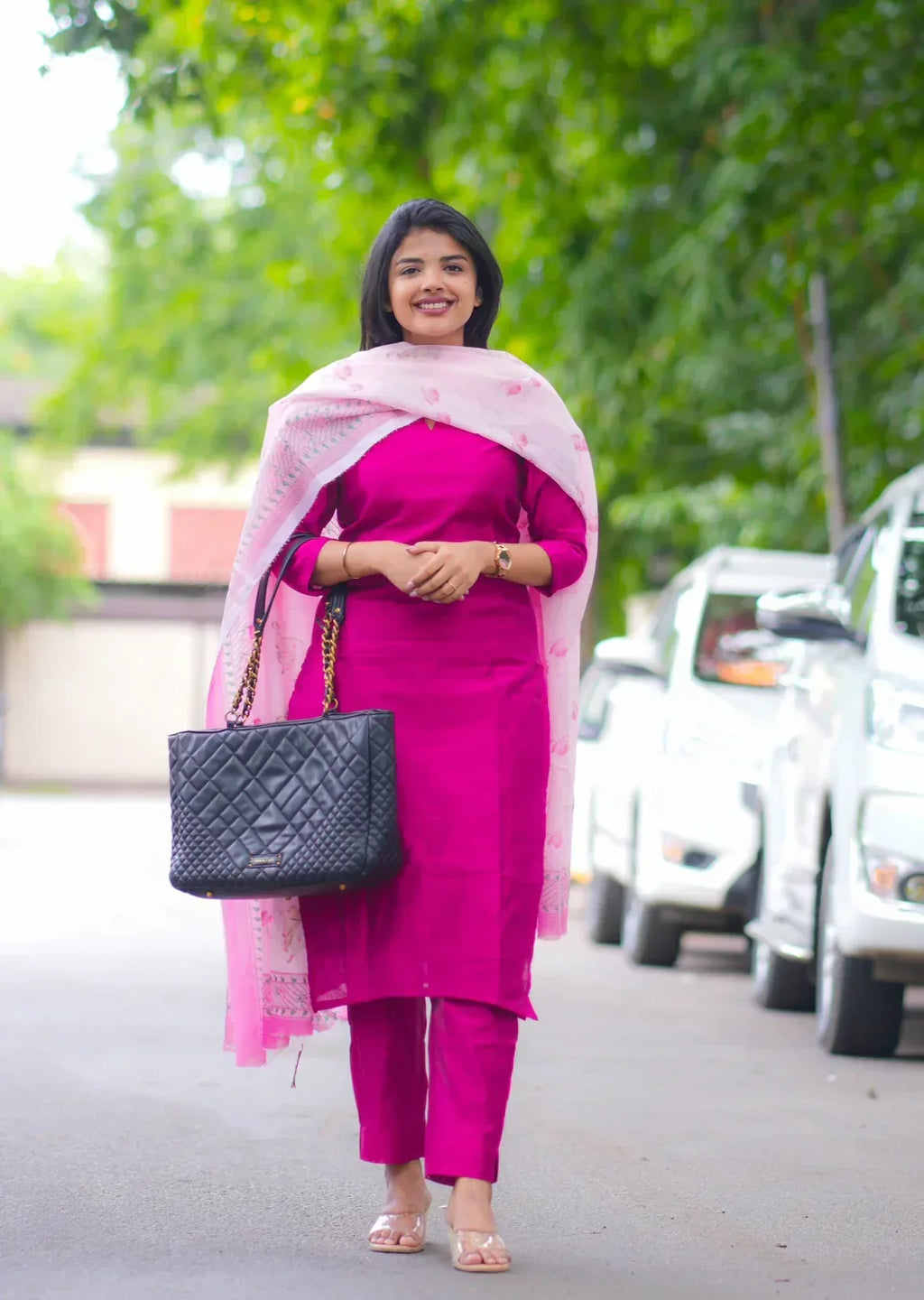 Gulika Rose Milk Kurta Set