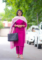 Gulika Rose Milk Kurta Set