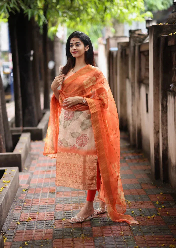 Elnaz Mari Glow Top Dupatta Set