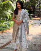 Nishta Elegant Neckline Silk Kurti Set