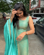 Devishi Aqua Crush Kurta Set