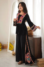 Kiyara Black Mirror Work & Kutchi Embroidery Suit