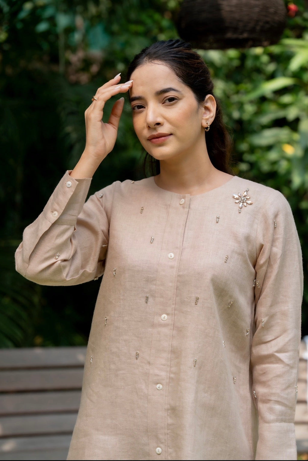 Sand Stone Linen Co-ord Set