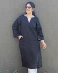 Raag Premium Linen black kurta