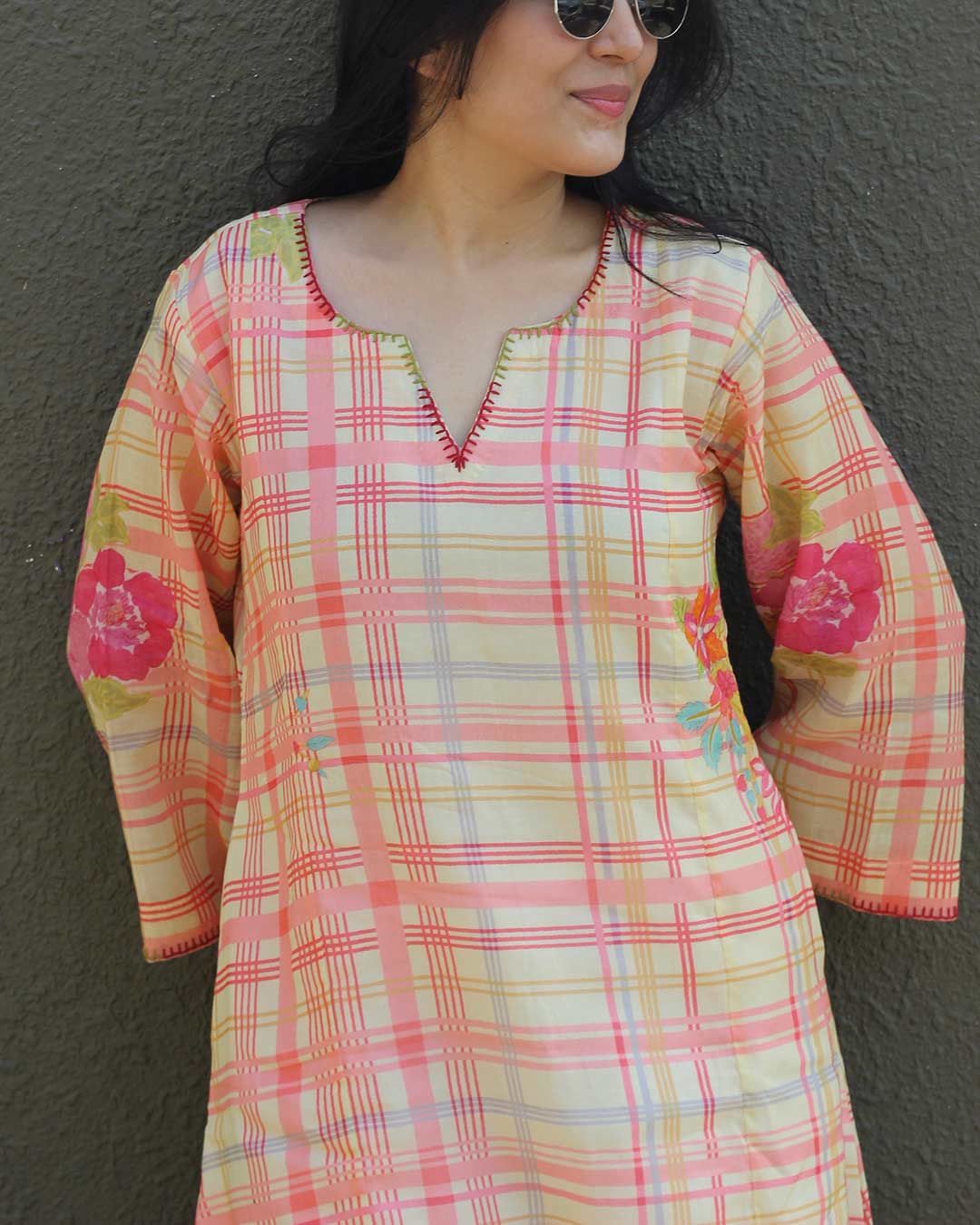 Butter Checks Long Kurta