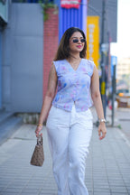 Cloud wave Vest top