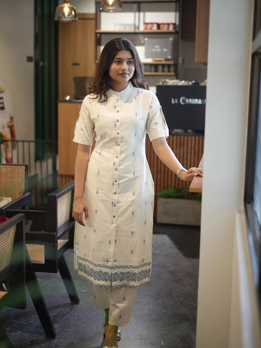 Lavanya Cotton Co-ord Diamond Butta Set