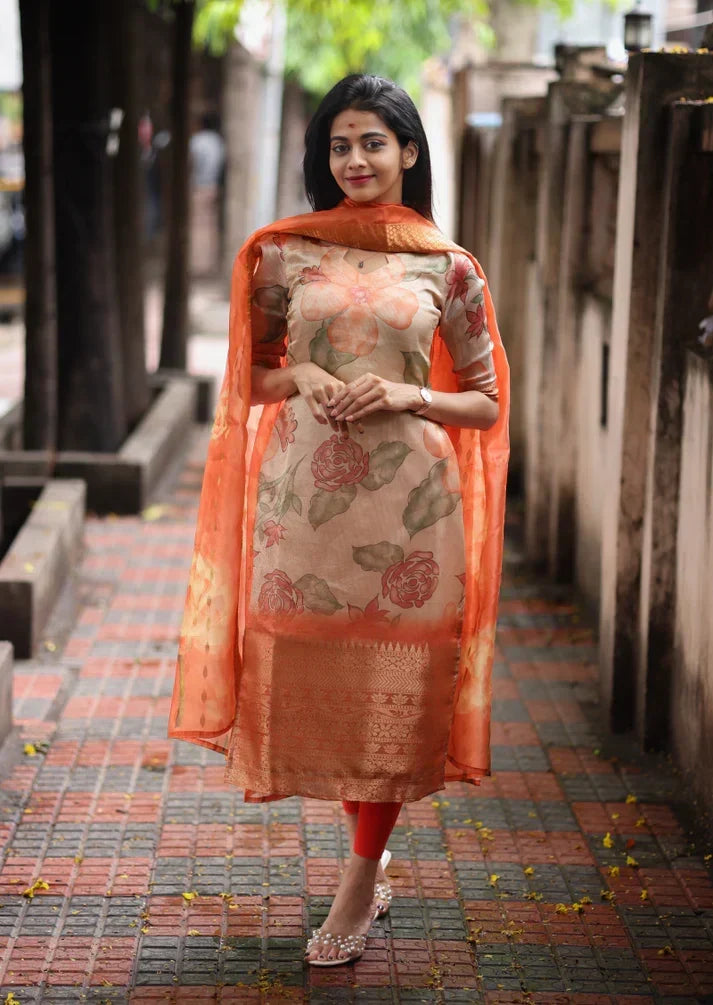 Elnaz Mari Glow Top Dupatta Set