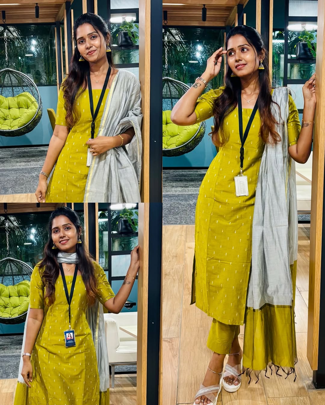 Pallavi Shrungar Yellow Cotton Suit Set