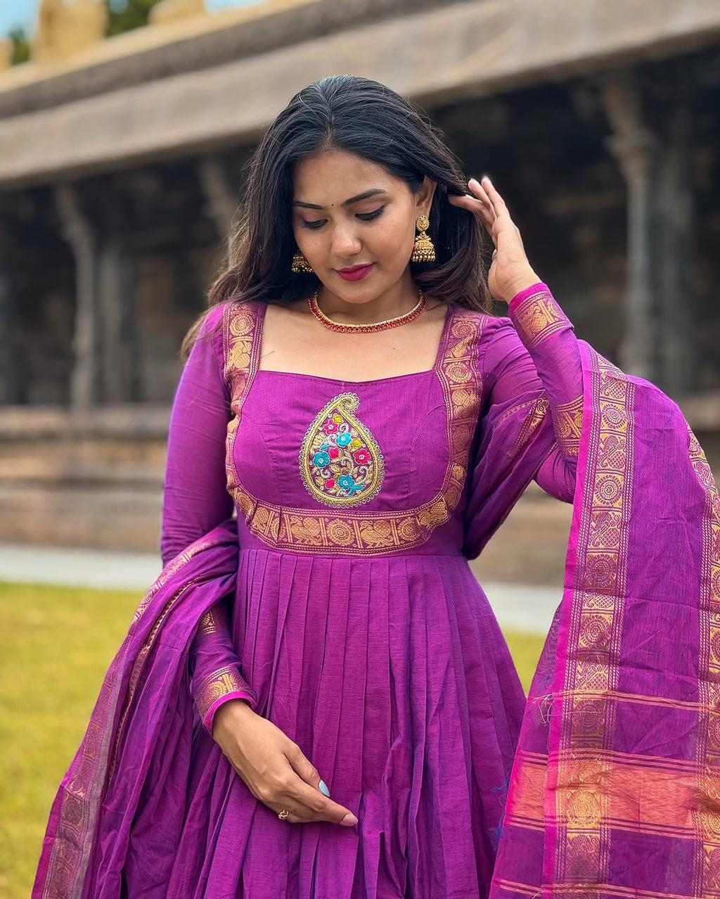 Jivisha Brown Blend Heritage Style Gown
