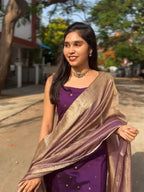 Charulata Jamun Shade Kurta Set