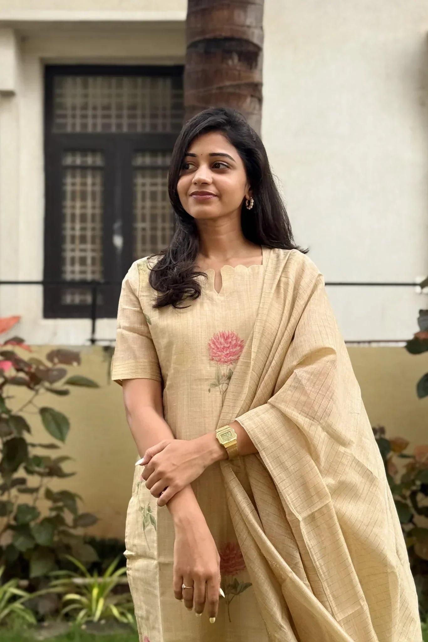 Ira Tissue Silk Kurti Dupatta Set