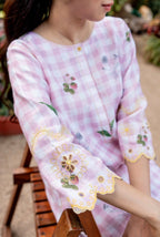 Gingham Pink Linen Pair