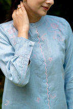 Baby Blue Linen Co-ord Set