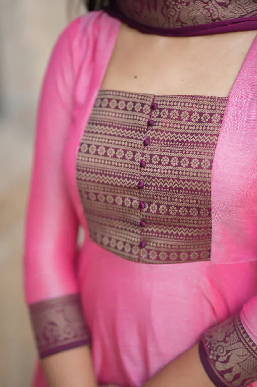 Apoorva Menaka Cotton Temple Anarkali