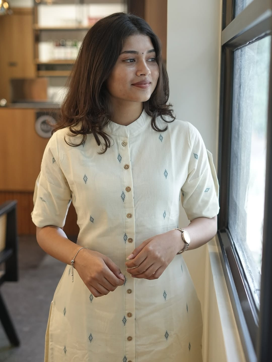 Lavanya Cotton Co-ord Diamond Butta Set