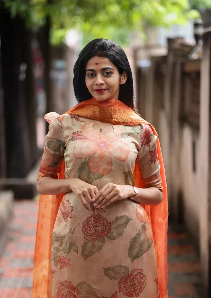Elnaz Mari Glow Top Dupatta Set