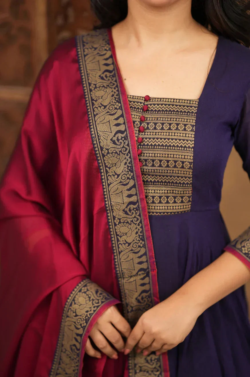 Jhanvi Pure Cotton Temple Anarkali