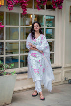 Hridika White Cotton Kurta Set