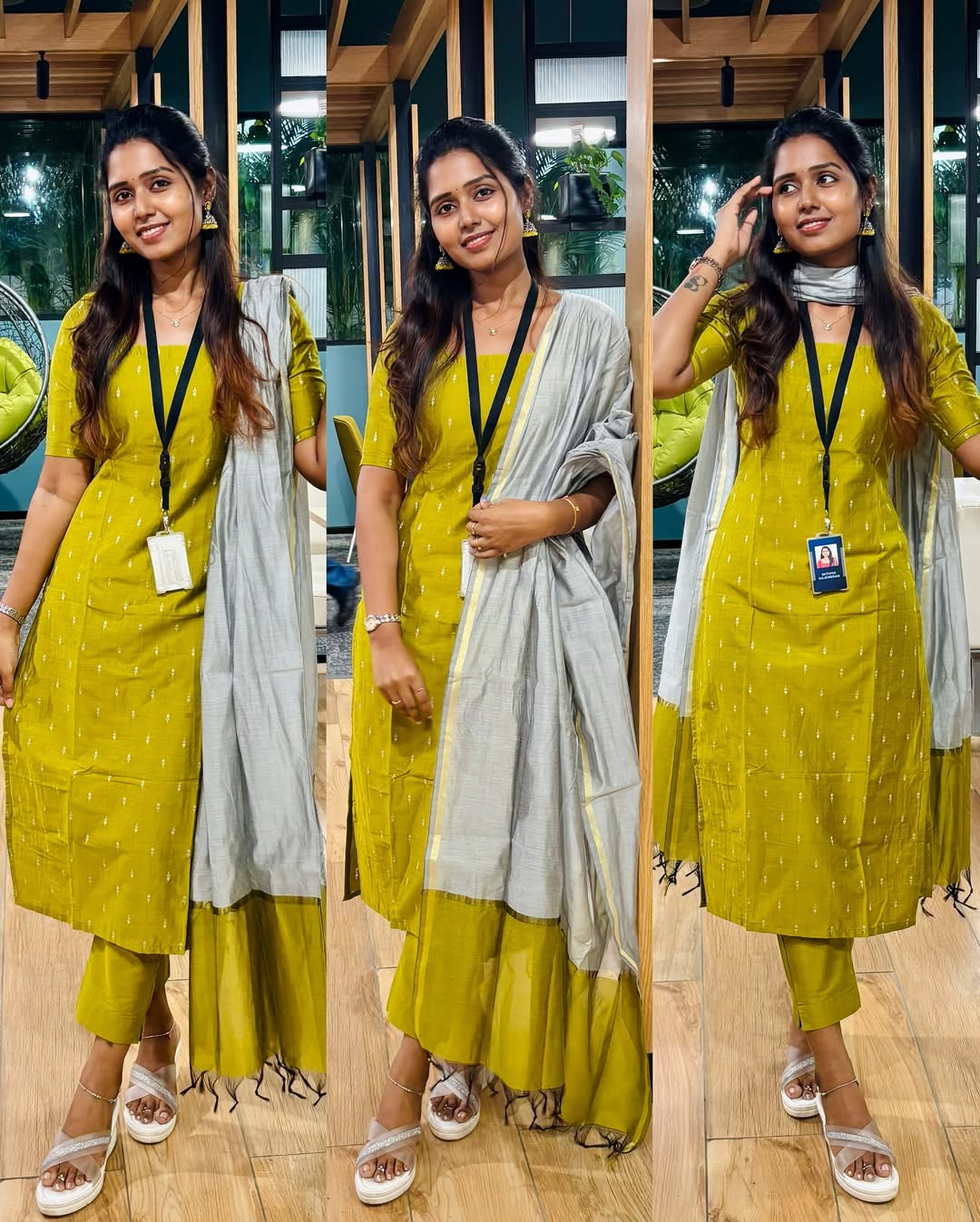 Pallavi Shrungar Yellow Cotton Suit Set