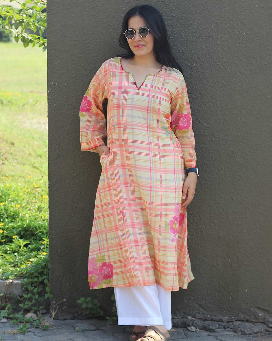 Butter Checks Long Kurta