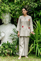 Tea Green Linen Co-ord Set
