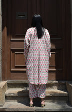 Pink Hand block printed Antifit co-ord set