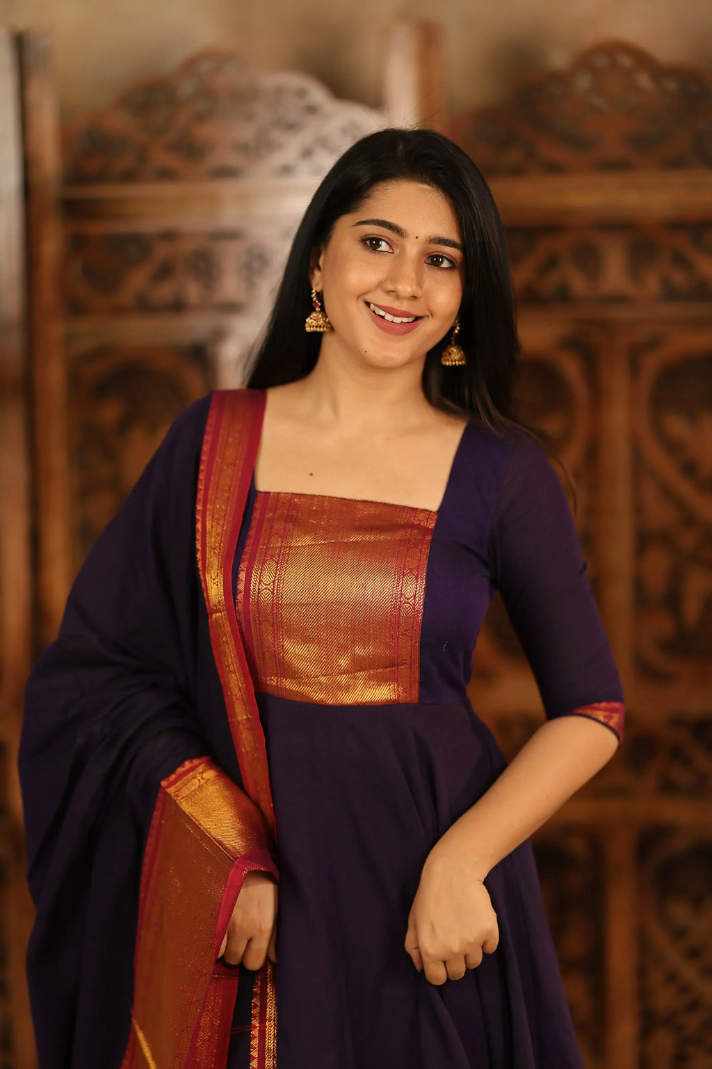 Qasmiya Shrungar Pure Cotton Anarkali