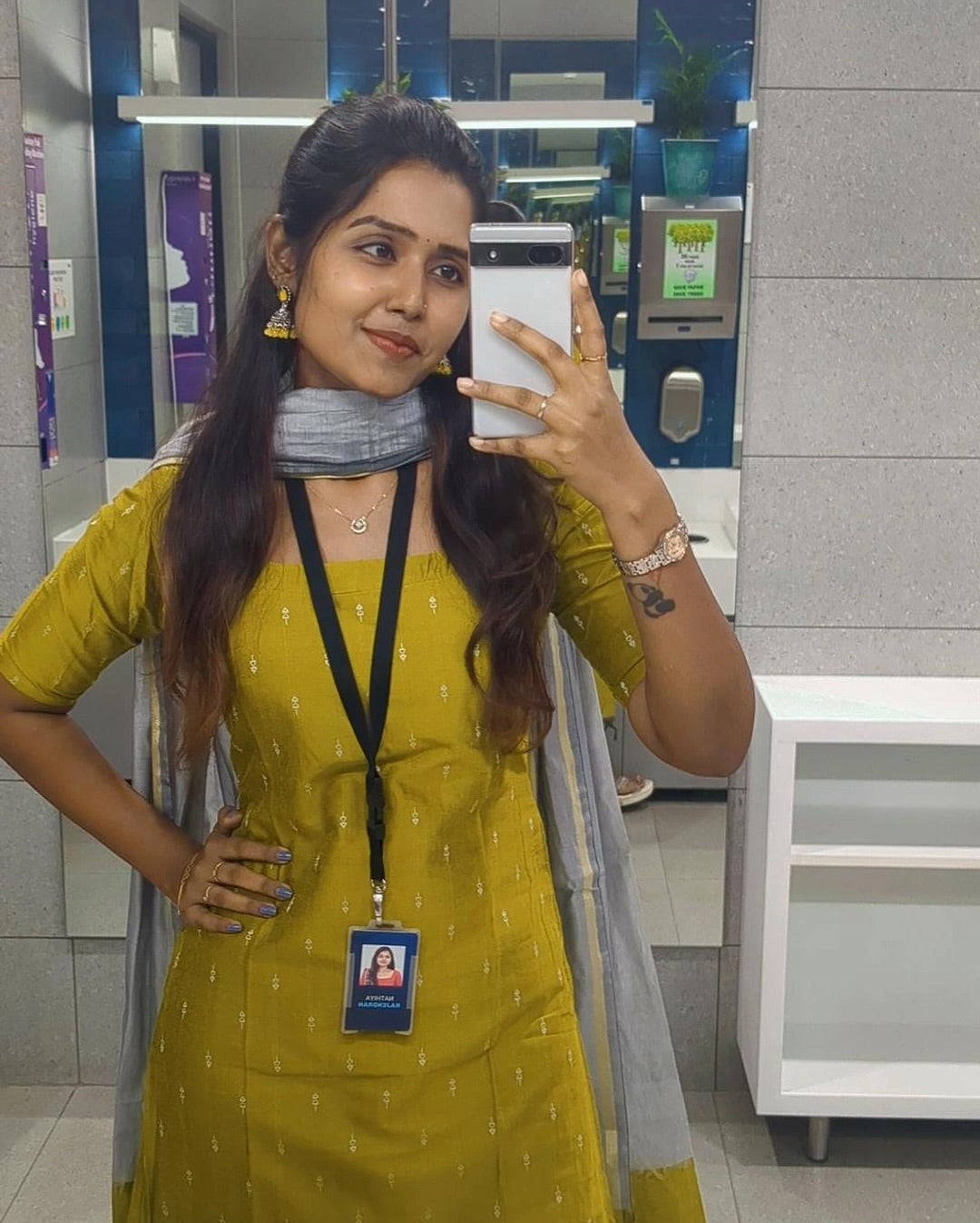 Pallavi Shrungar Yellow Cotton Suit Set