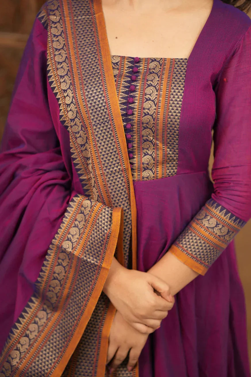 Chandrika Mehnaz Cotton Temple Anarkali
