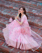 Mahika Pink Loop Anarkali Suit Set