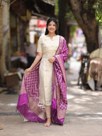 Yashoda Shrungar Tissue Handwork Kurti Banarasi Set